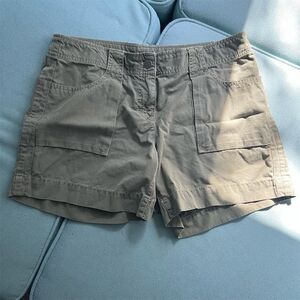 Woolrich Women's Beige Cargo Shorts Size 4 Casual Cotton Pockets